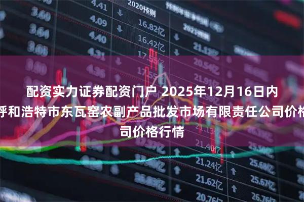 配资实力证券配资门户 2025年12月16日内蒙古呼和浩特市东瓦窑农副产品批发市场有限责任公司价格行情
