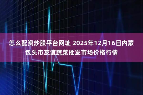 怎么配资炒股平台网址 2025年12月16日内蒙包头市友谊蔬菜批发市场价格行情